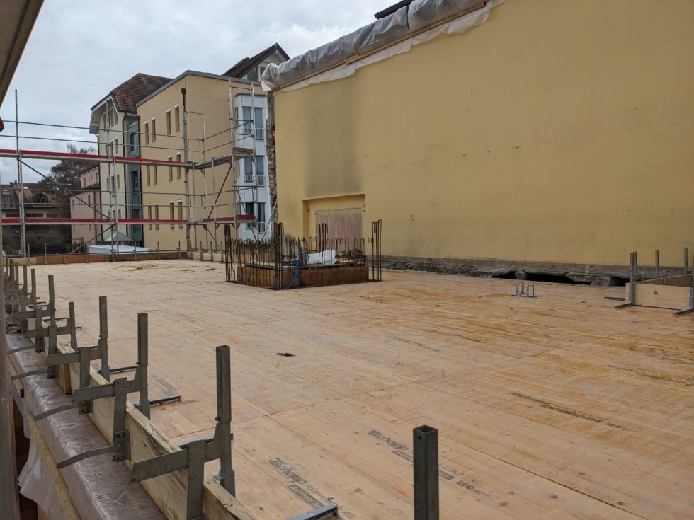 Bât. C : coffrage dalle sur rez, terminé