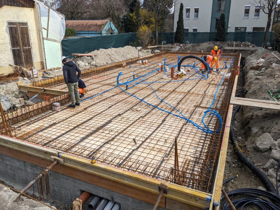 Bât D : ferraillage radier, en cours (05.03.2024)