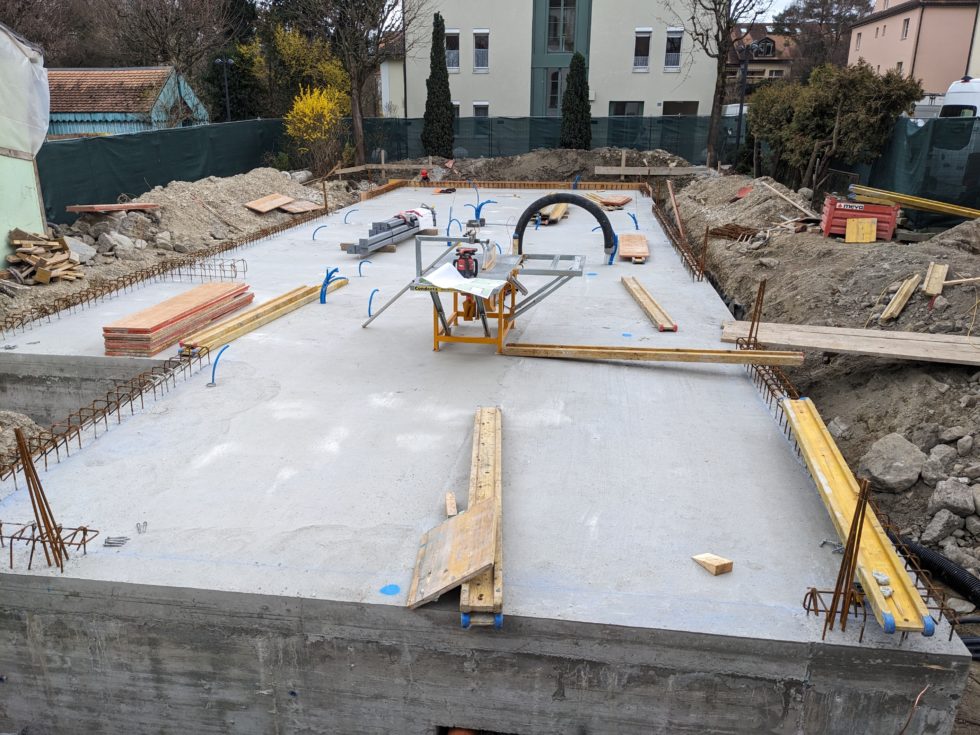 Bât. D : bétonnage radier, terminé (11.03.2024)