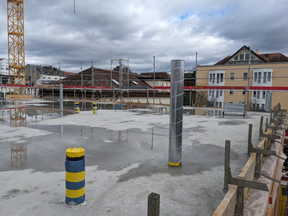 Bât. A : dalle de toiture bétonnée, terminé (19.03.2024)