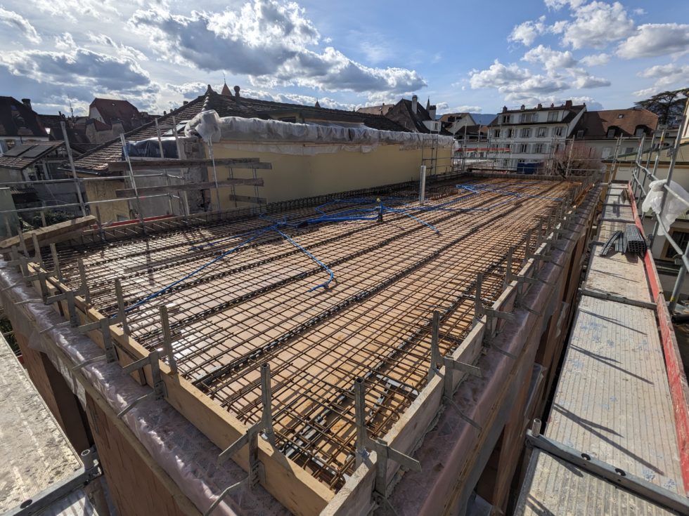 Bât. C : ferraillage dalle sur étage, terminé (27.03.2024)