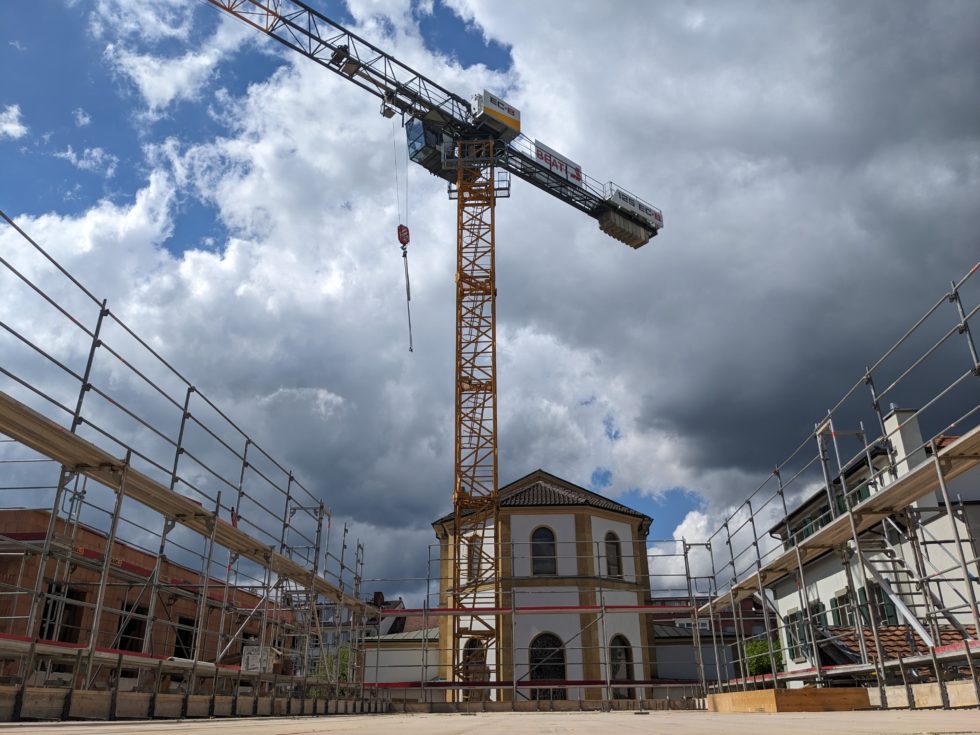 Bât. D : coffrage dalle sur rez, terminé (16.04.2024)