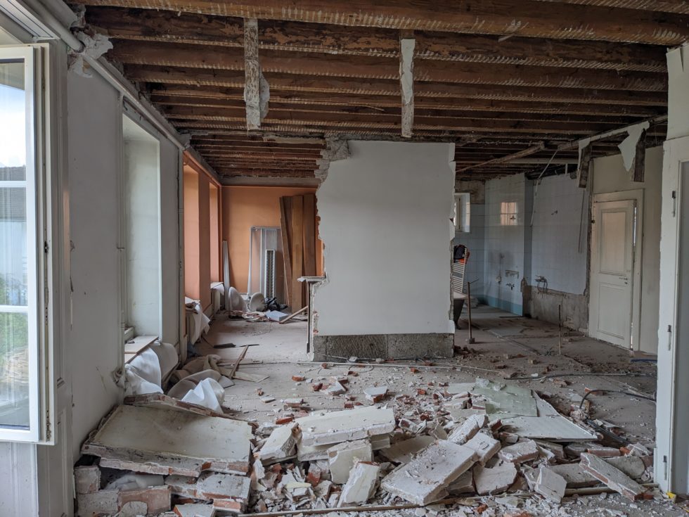 Bât. B : travaux de démolition, en cours (22.04.2024)