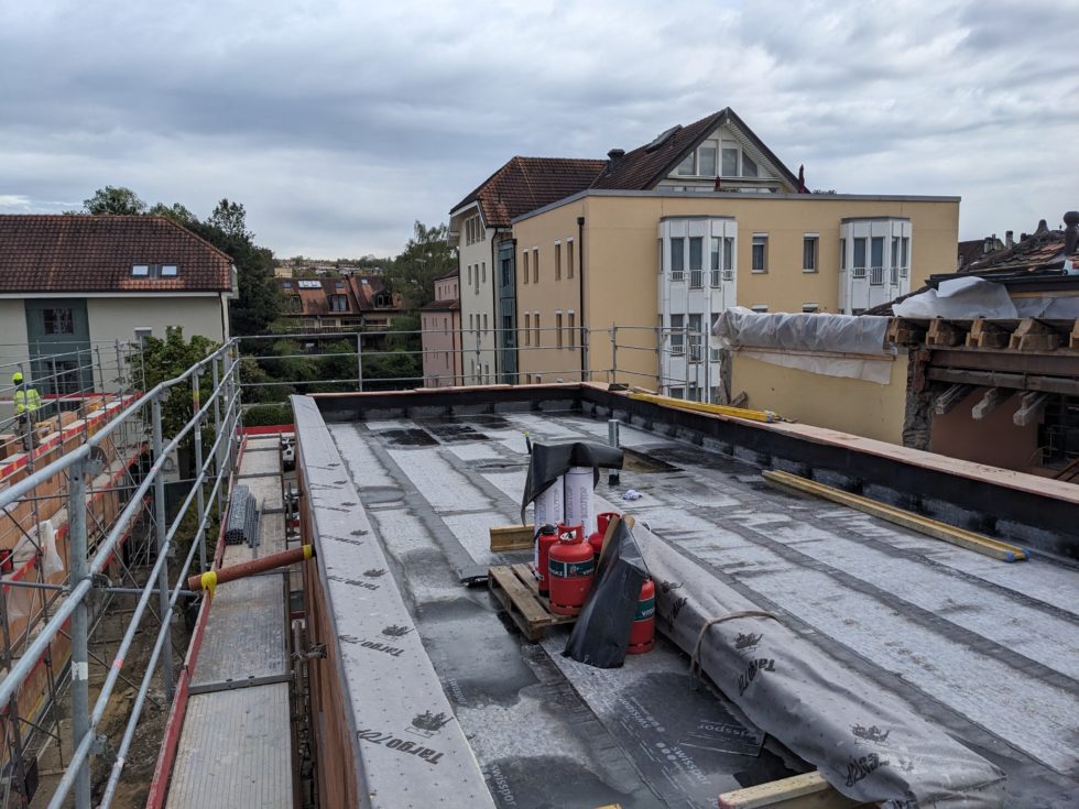 Bât C : barrière vapeur et mise hors d’eau, terminé (07.05.2024)