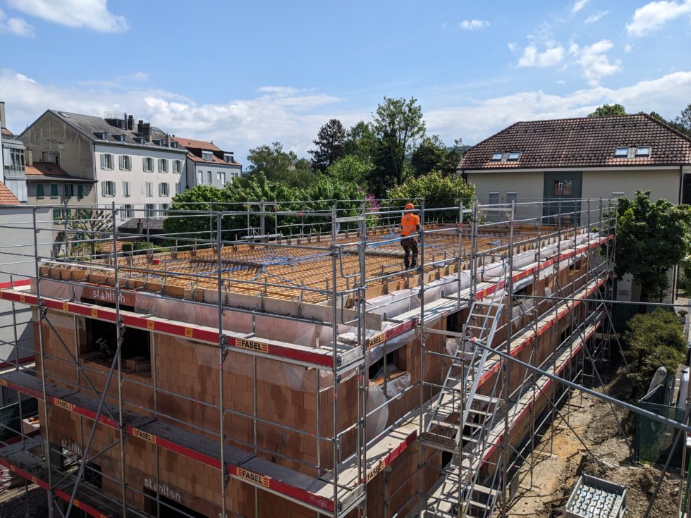 Bât D : dalle toiture ferraillage terminé, prêt pour bétonnage (14.05.2024)