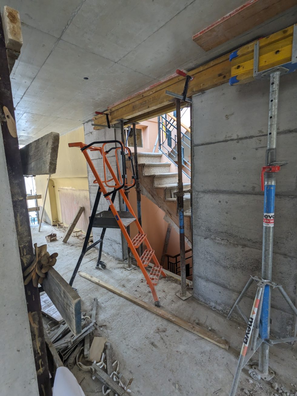 Bât. B-C : nouveau mur béton, terminé (27.05.2024)