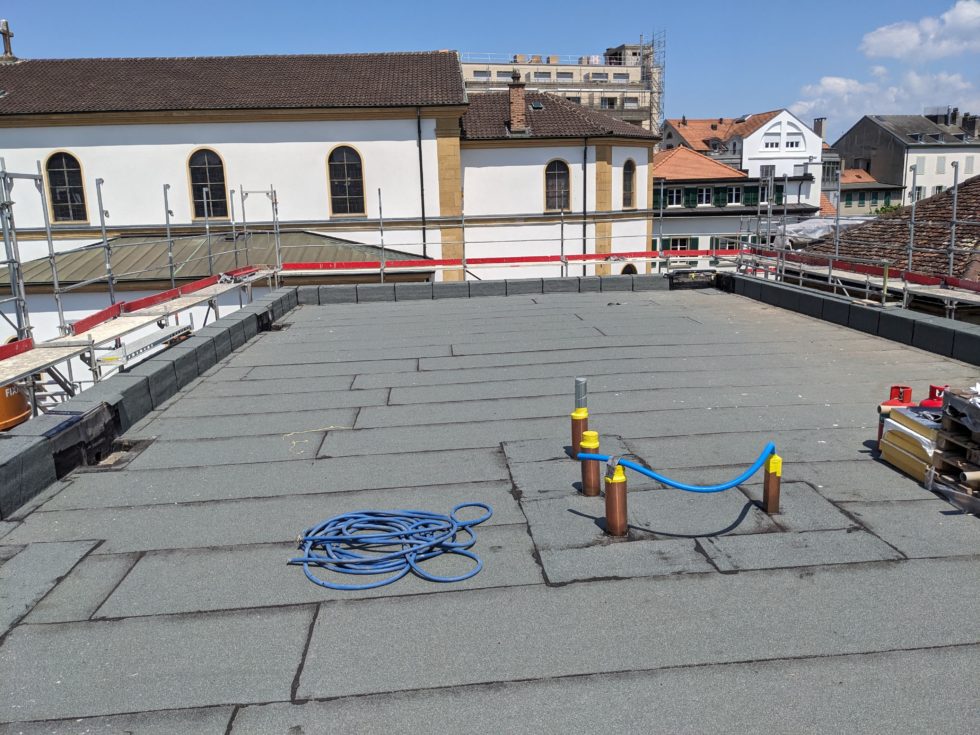 Bât. A : pose des naissances, en cours (01.07.24)