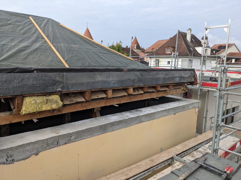 Bât. B : correction arasée et chainage béton, terminé (02.09.2024)