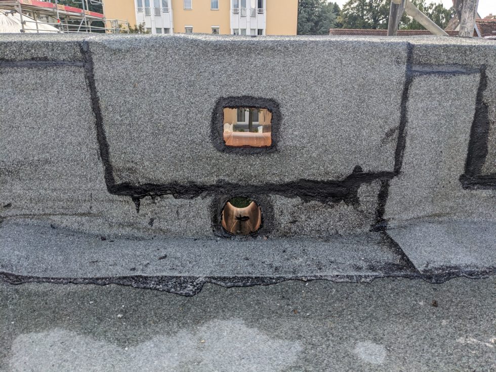 Bât. C : pose naissance+dégorgeoir+étanchéité, terminé (09.09.2024)