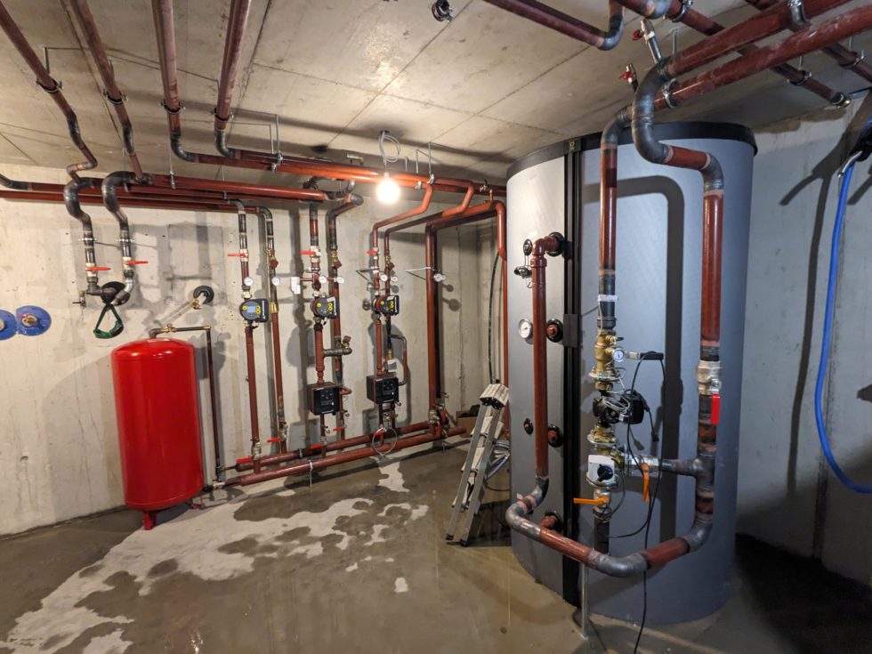 Bât. C : chaufferie, quasi terminé (chauffage) (23.10.2024)