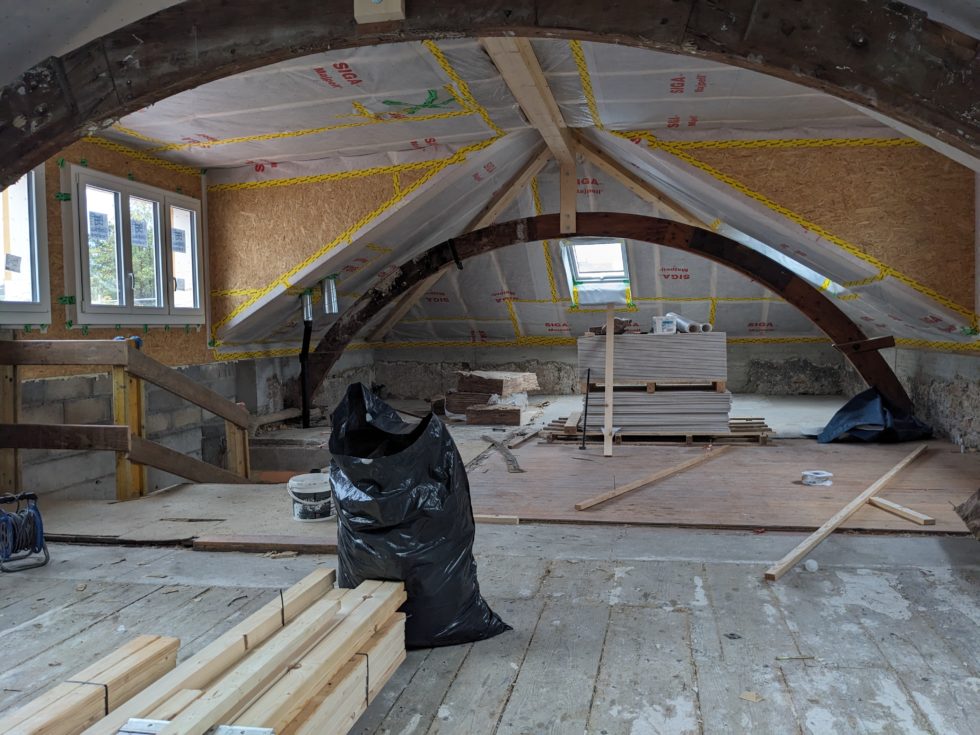 Bât. B : pose des fenêtres, terminé (23.10.2024)