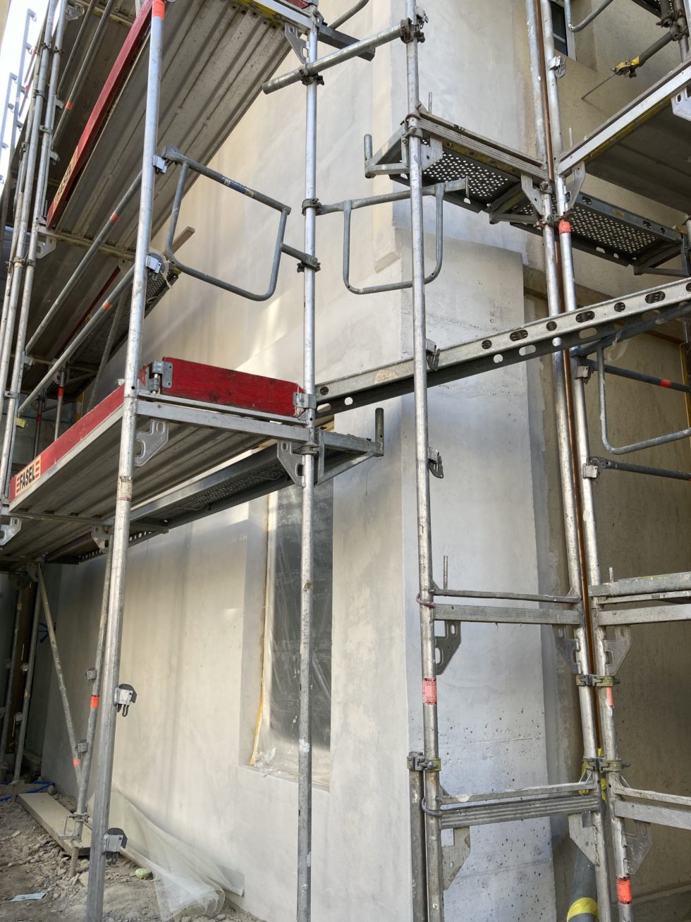 Bât B. préparations sur façade (03.03.2025)