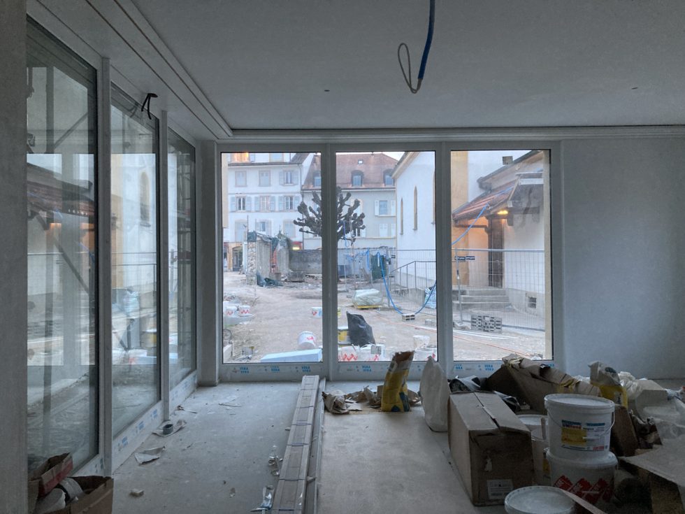 Bât. C : pose grande galerie à rideaux