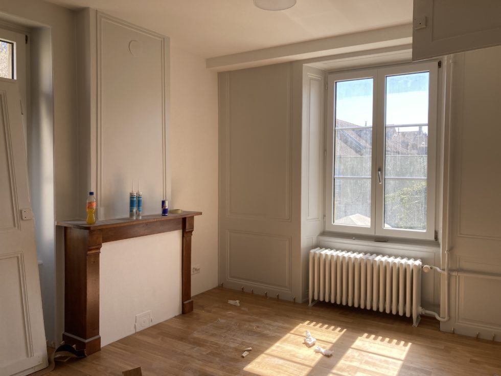 Bât B. pose des luminaires et des radiateurs (15.04.2025)